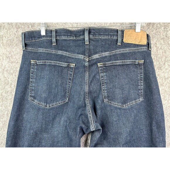 Eddie Bauer Jeans Men's 40 Blue Dark Wash Straight Leg Flex Stretch - Picture 4 of 8